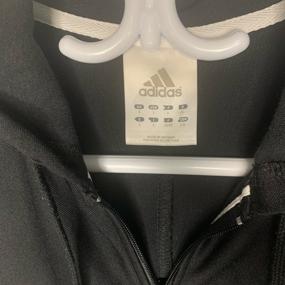 Adidas The Brand with 3 Stripes Women’s Jacket with Blue & White Stripes, Size L - Picture 4 of 6